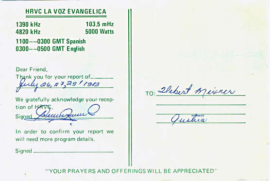 qsl la voz evangelica