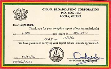 qsl radio ghana