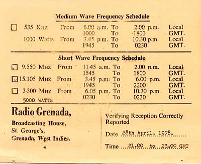 qsl radio grenada