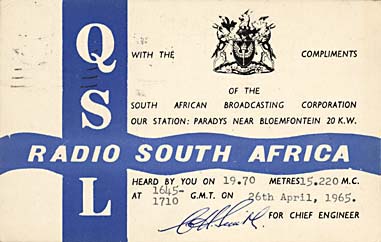 qsl radio rsa